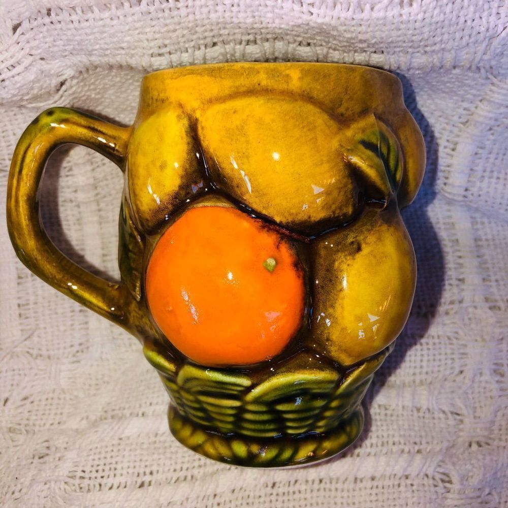 𝅺NEVER Used Vintage Inarco Japan Orange Spice Coffee Mug